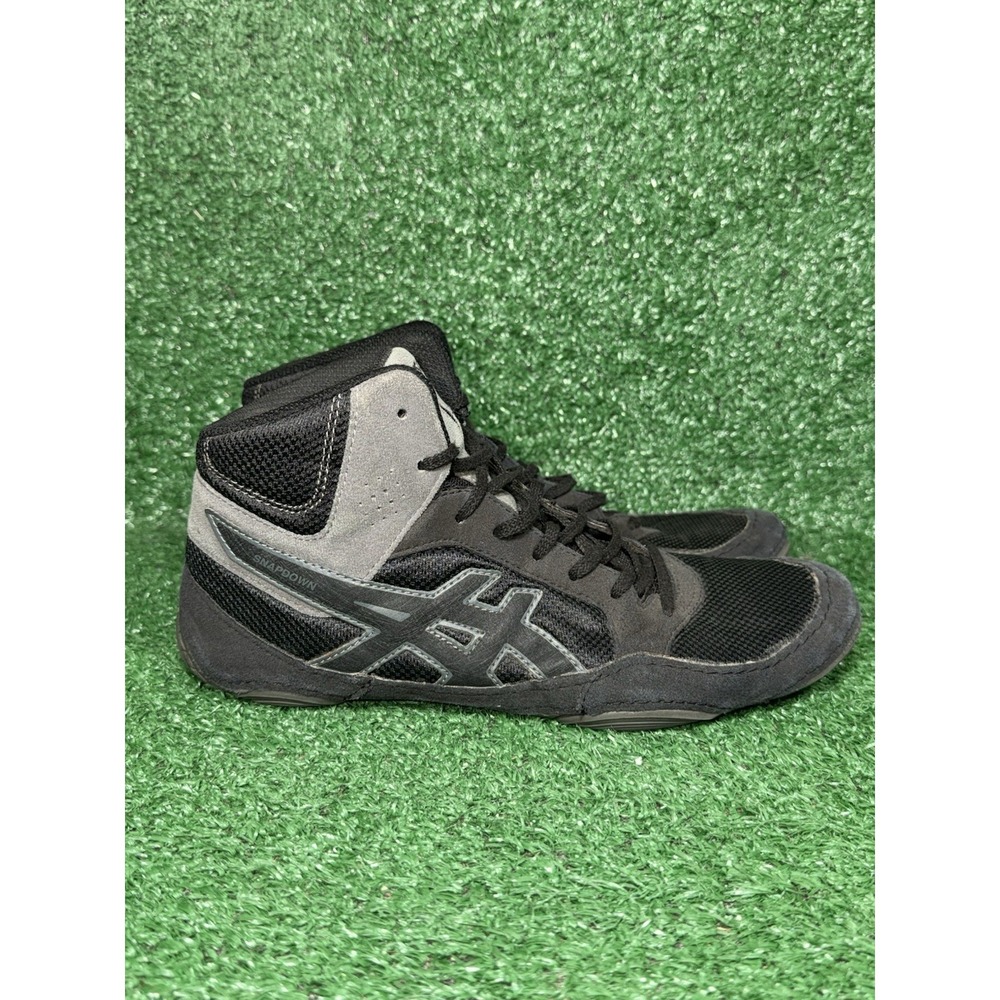 ASICS Snapdown 2 Mens‎ 8 / Womens 9.5 Black Grey Wrestling Shoes Sneakers J703Y